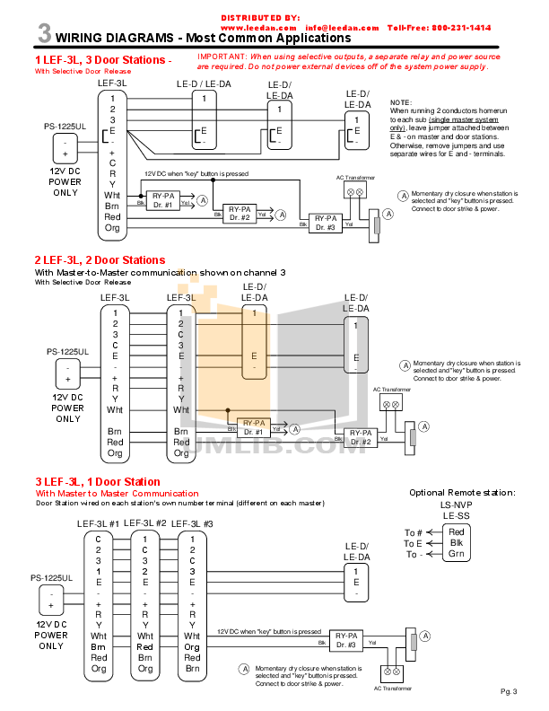 Pdf manual for aiphone other lef 3l intercoms